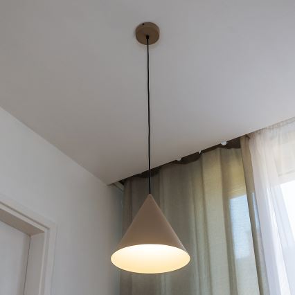 Luster na sajli ETNA II 1xE27/15W/230V prečnik 25 cm bež