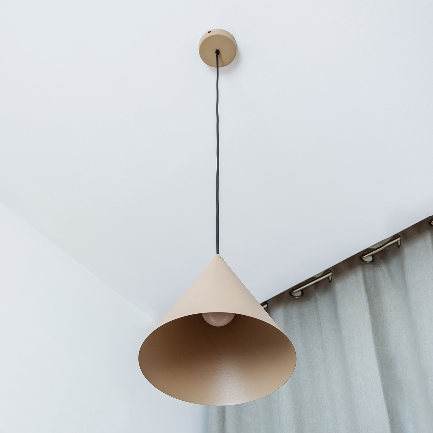 Luster na sajli ETNA II 1xE27/15W/230V prečnik 25 cm bež