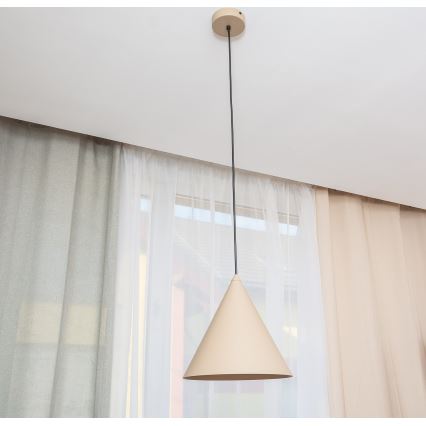 Luster na sajli ETNA II 1xE27/15W/230V prečnik 25 cm bež
