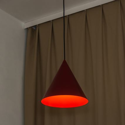 Luster na sajli ETNA II 1xE27/15W/230V, prečnik 25 cm, crvena