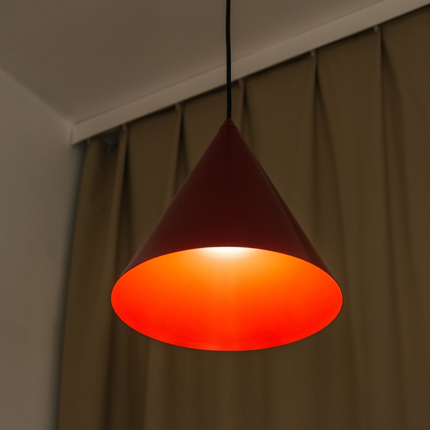 Luster na sajli ETNA II 1xE27/15W/230V, prečnik 25 cm, crvena