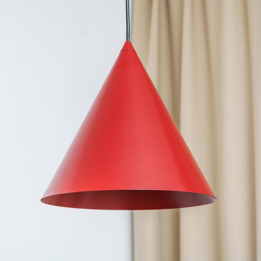Luster na sajli ETNA II 1xE27/15W/230V, prečnik 25 cm, crvena