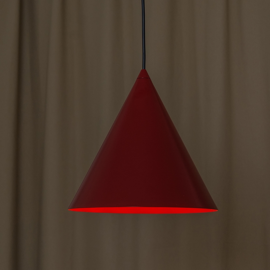 Luster na sajli ETNA II 1xE27/15W/230V, prečnik 25 cm, crvena