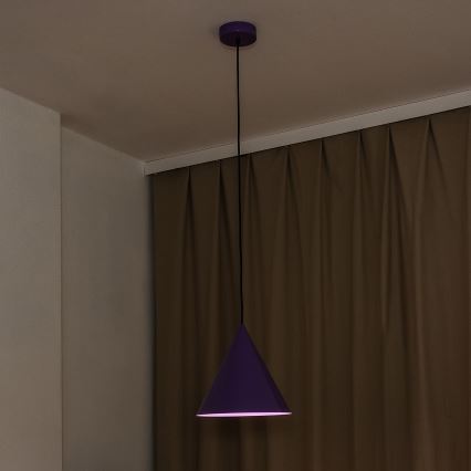 Luster na sajli ETNA II 1xE27/15W/230V, prečnik 25 cm, ljubičasta