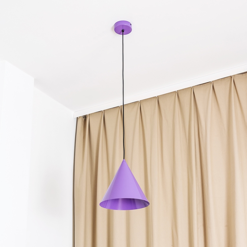 Luster na sajli ETNA II 1xE27/15W/230V, prečnik 25 cm, ljubičasta