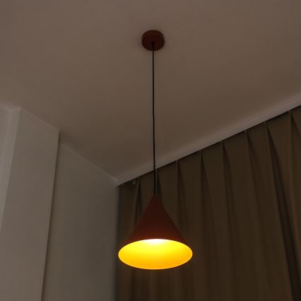 Luster na sajli ETNA II, 1xE27/15W/230V, prečnik 25 cm, narandžaste boje