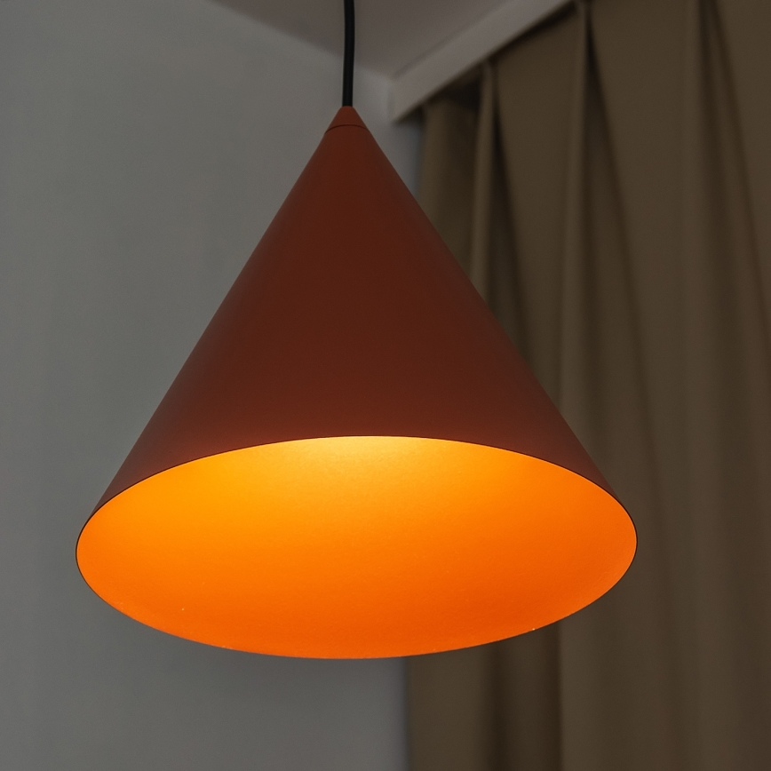 Luster na sajli ETNA II, 1xE27/15W/230V, prečnik 25 cm, narandžaste boje