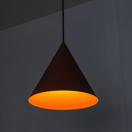 Luster na sajli ETNA II, 1xE27/15W/230V, prečnik 25 cm, narandžaste boje