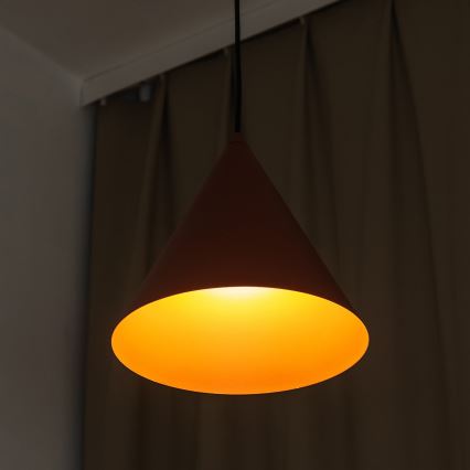 Luster na sajli ETNA II, 1xE27/15W/230V, prečnik 25 cm, narandžaste boje