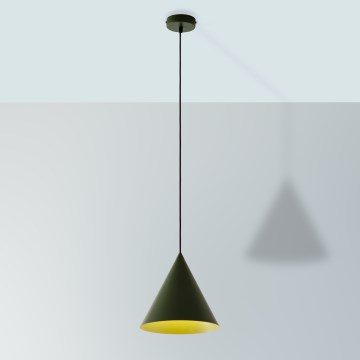 Luster na sajli ETNA II 1xE27/15W/230V, prečnik 25 cm, zelena