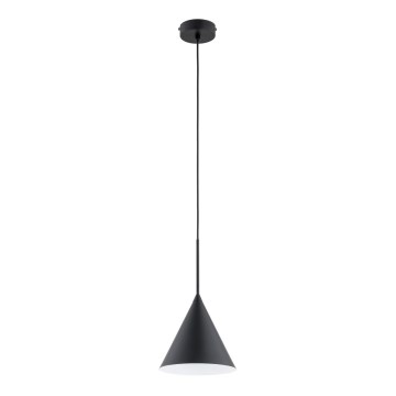 Luster na sajli FABO 1xE27/15W/230V Ø 20,5 cm crna