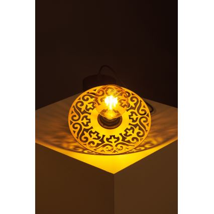 Luster na sajli FALCO 1xE27/60W/230V, prečnik 20 cm, bež
