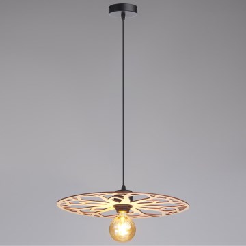 Luster na sajli FALCO 1xE27/60W/230V, prečnik 40 cm, bež