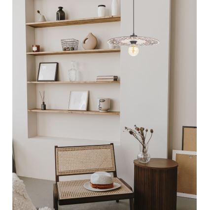 Luster na sajli FALCO 1xE27/60W/230V prečnika 40 cm bež
