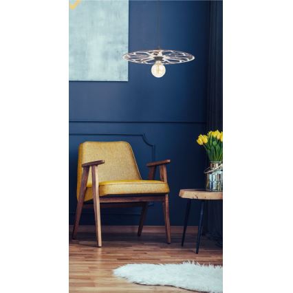 Luster na sajli FALCO 1xE27/60W/230V Ø 30 cm bež