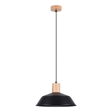Luster na sajli FANO 1xE27/15W/230V, prečnik 34 cm, crna