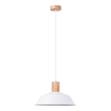 Luster na sajli FANO 1xE27/15W/230V Ø 34 cm beli