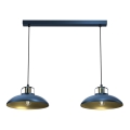 Luster na sajli FELIX 2xE27/60W/230V, plave boje