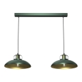 Luster na sajli FELIX 2xE27/60W/230V, zelene boje
