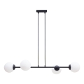 Luster na sajli FIRA 4xE27/60W/230V crni