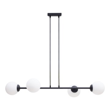 Luster na sajli FIRA 4xE27/60W/230V crni
