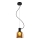 Luster na sajli FIRE 1xE27/9W/230V braon/crna