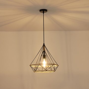 Luster na sajli FLARE 1xE27/15W/230V prečnik 38 cm bež
