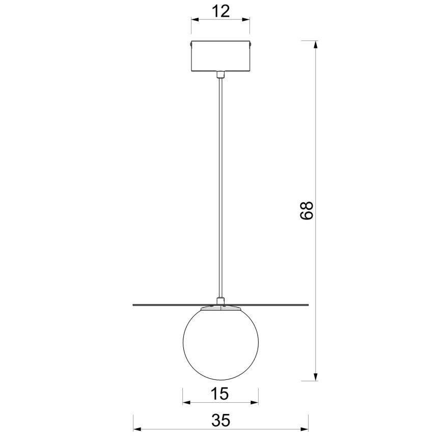 Luster na sajli FLAT 1xE27/15W/230V bež