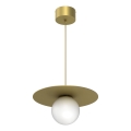Luster na sajli FLAT 1xE27/15W/230V zlatni