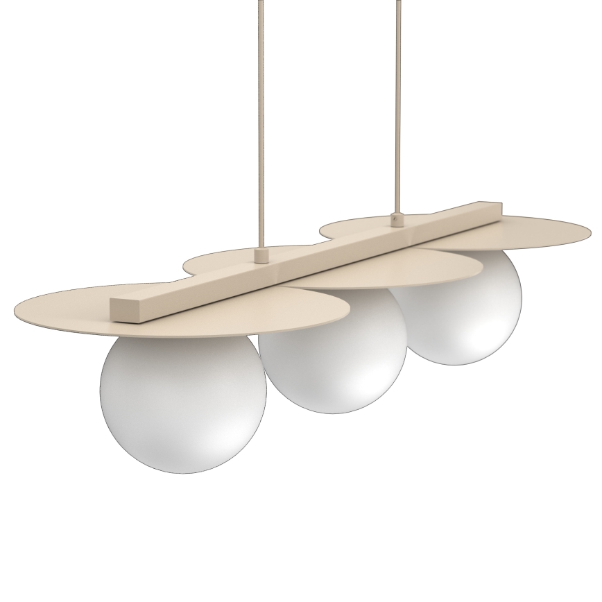 Luster na sajli FLAT 3xE27/15W/230V bež