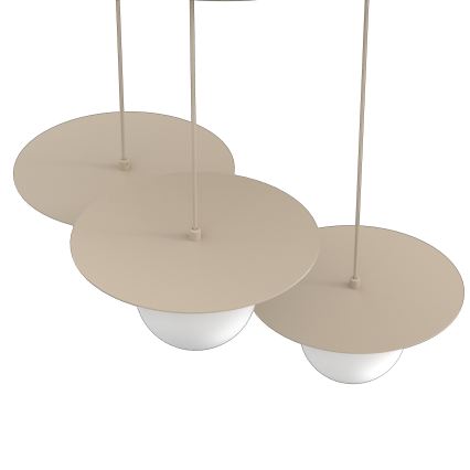Luster na sajli FLAT 3xE27/15W/230V bež