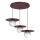 Luster na sajli FLAT 3xE27/15W/230V bordo