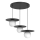 Luster na sajli FLAT 3xE27/15W/230V crni