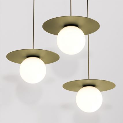 Luster na sajli FLAT 3xE27/15W/230V zlatna