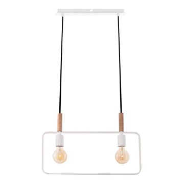 Luster na sajli FRAME 2xE27/60W/230V beli