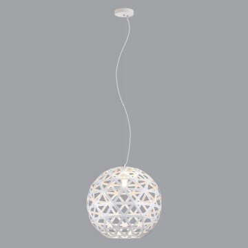 Luster na sajli FROZEN 1xE27/60W/230V pr. 50 cm bela