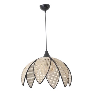 Luster na sajli FUME 1xE27/40W/230V, prečnik 40 cm, crna/bež