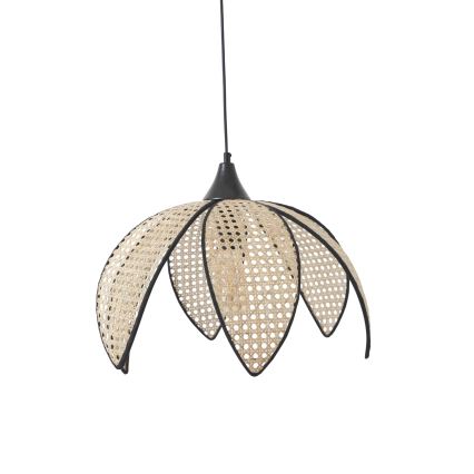 Luster na sajli FUME 1xE27/40W/230V, prečnik 40 cm, crna/bež