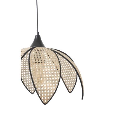 Luster na sajli FUME 1xE27/40W/230V, prečnik 40 cm, crna/bež