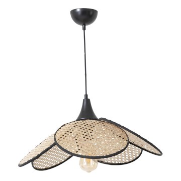 Luster na sajli FUME 1xE27/40W/230V prečnik 45 cm crna/bež