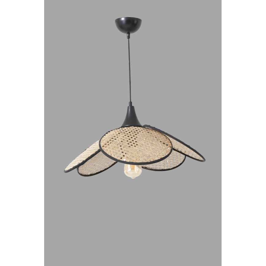 Luster na sajli FUME 1xE27/40W/230V prečnik 45 cm crna/bež
