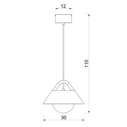 Luster na sajli FUNDA 1xE27/15W/230V bež
