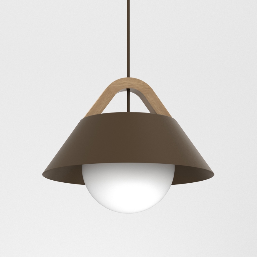 Luster na sajli FUNDA 1xE27/15W/230V braon