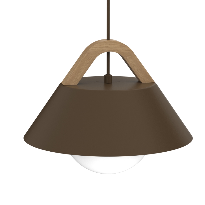 Luster na sajli FUNDA 1xE27/15W/230V braon