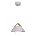 Luster na sajli FUNDA 1xE27/15W/230V krem boje