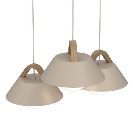 Luster na sajli FUNDA 3xE27/15W/230V bež