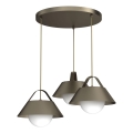 Luster na sajli FUNDA 3xE27/15W/230V bronza