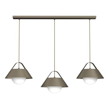 Luster na sajli FUNDA 3xE27/15W/230V bronzan