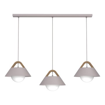 Luster na sajli FUNDA 3xE27/15W/230V krem boje