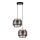 Luster na sajli GABI 2xE27/60W/230V zlatna/crna prečnik 30 cm